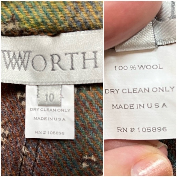 Worth New York Wool Reversible Coat – Glen Plaid & Mosaic Check *shop@iamwarrior - Picture 10 of 11